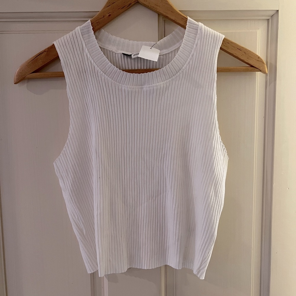white tank top, top shop cropped